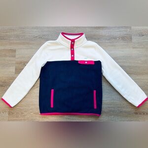 Vineyard Vines Girls Harbor Fleece Snap Pullover